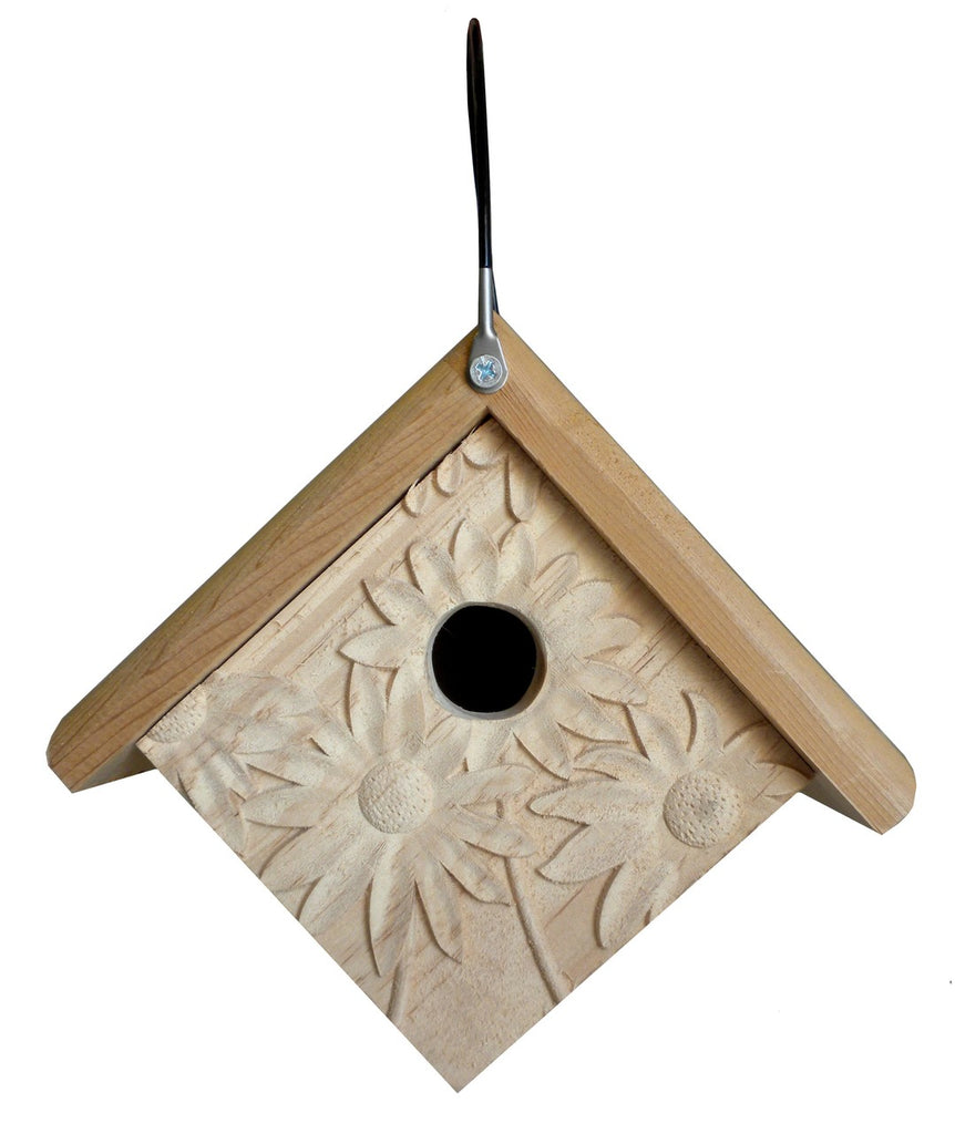 Carved Wren Houses